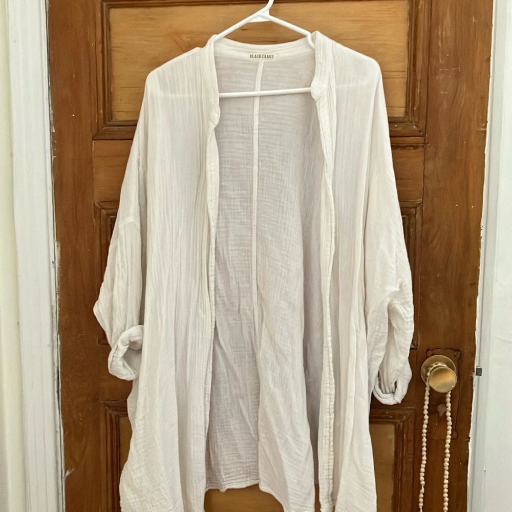 White Open Front Cardigan